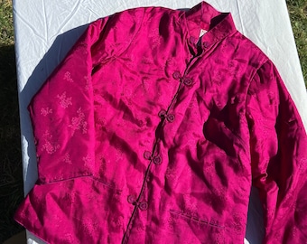 90s magenta puff Jacket •small•