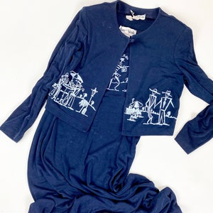 90s vacation dress + cardigan •medium•