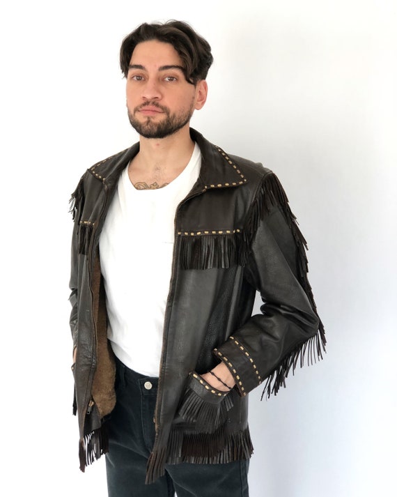 70s Fringe Jacket •mens small•