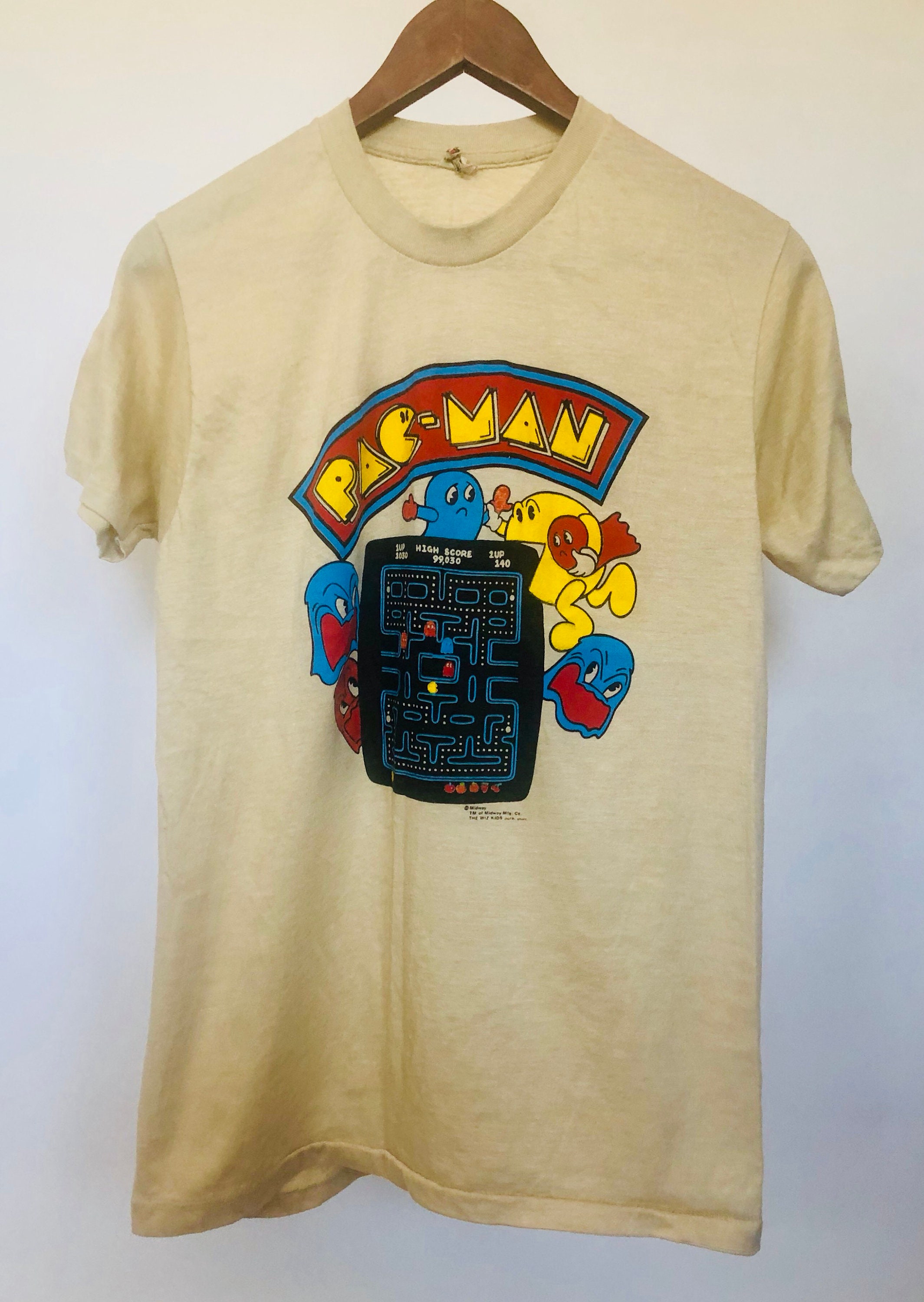 80s Pac Man Graphic Tee Medium - Etsy 