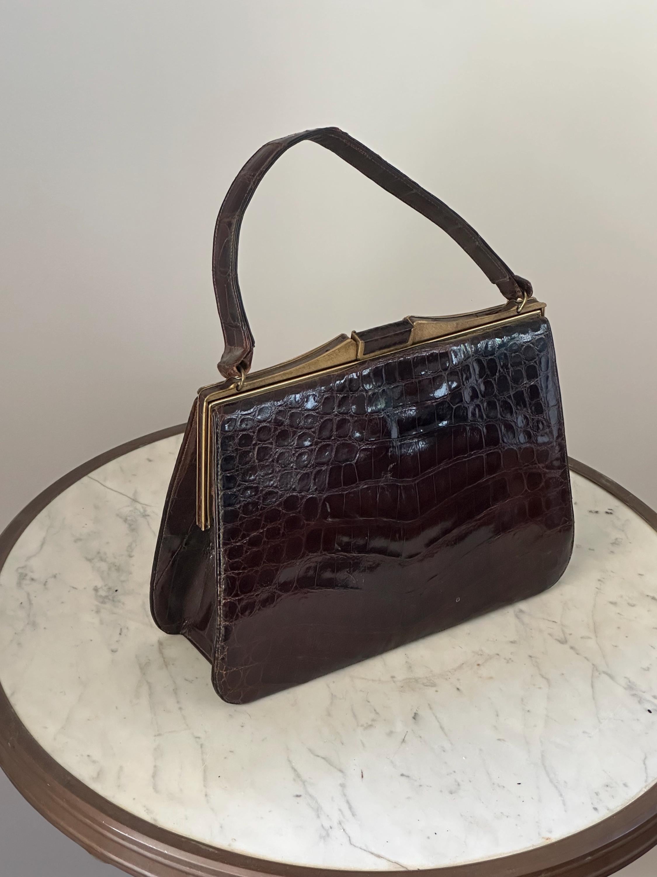 Bellestone (ベルストーン) クロコダイル ハンドバッグ Bellestone (ベルストーン) クロコダイル ハンドバッグ レディース