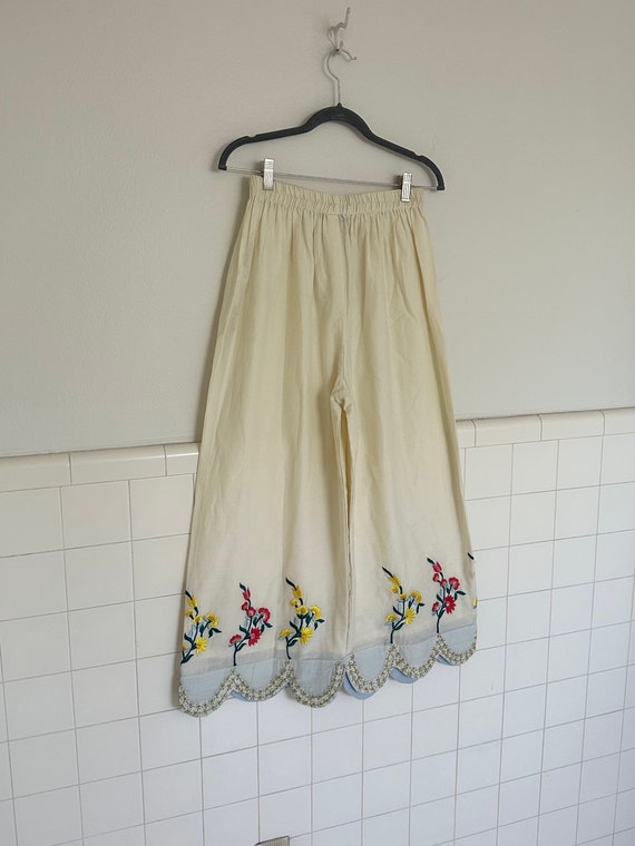 vintage scalloped pants • small• - image 2