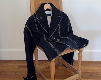 2000年代 DSQUARED レディース ヘビーコーデュロイ ダブルブラウス 