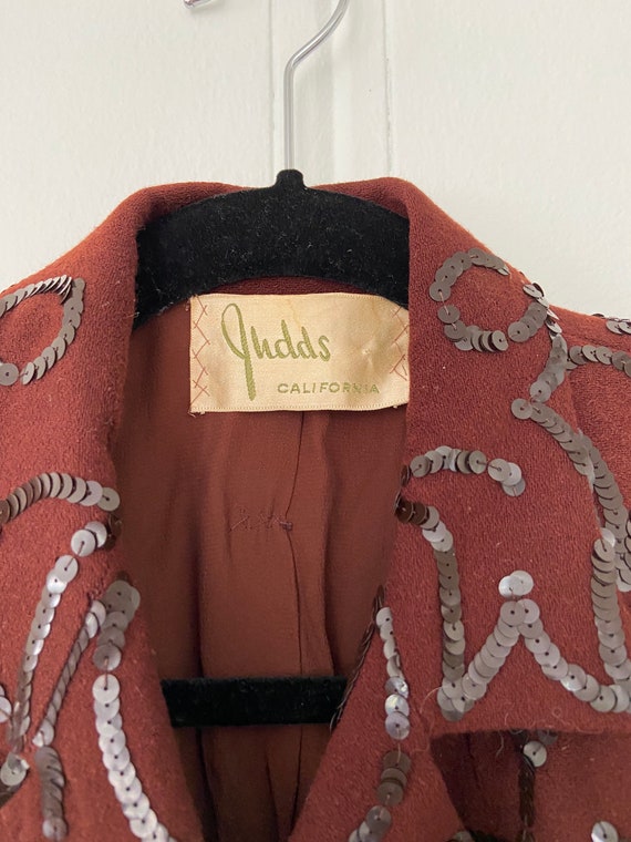 40s wool sequin blazer • small• judd’s california - image 4