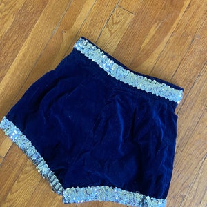 40s circus trapeze velvet and sequin shorts xs image 2