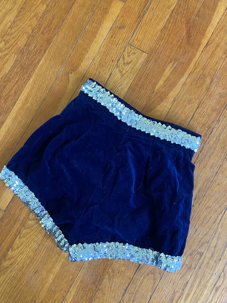40s circus trapeze velvet and sequin shorts xs image 2