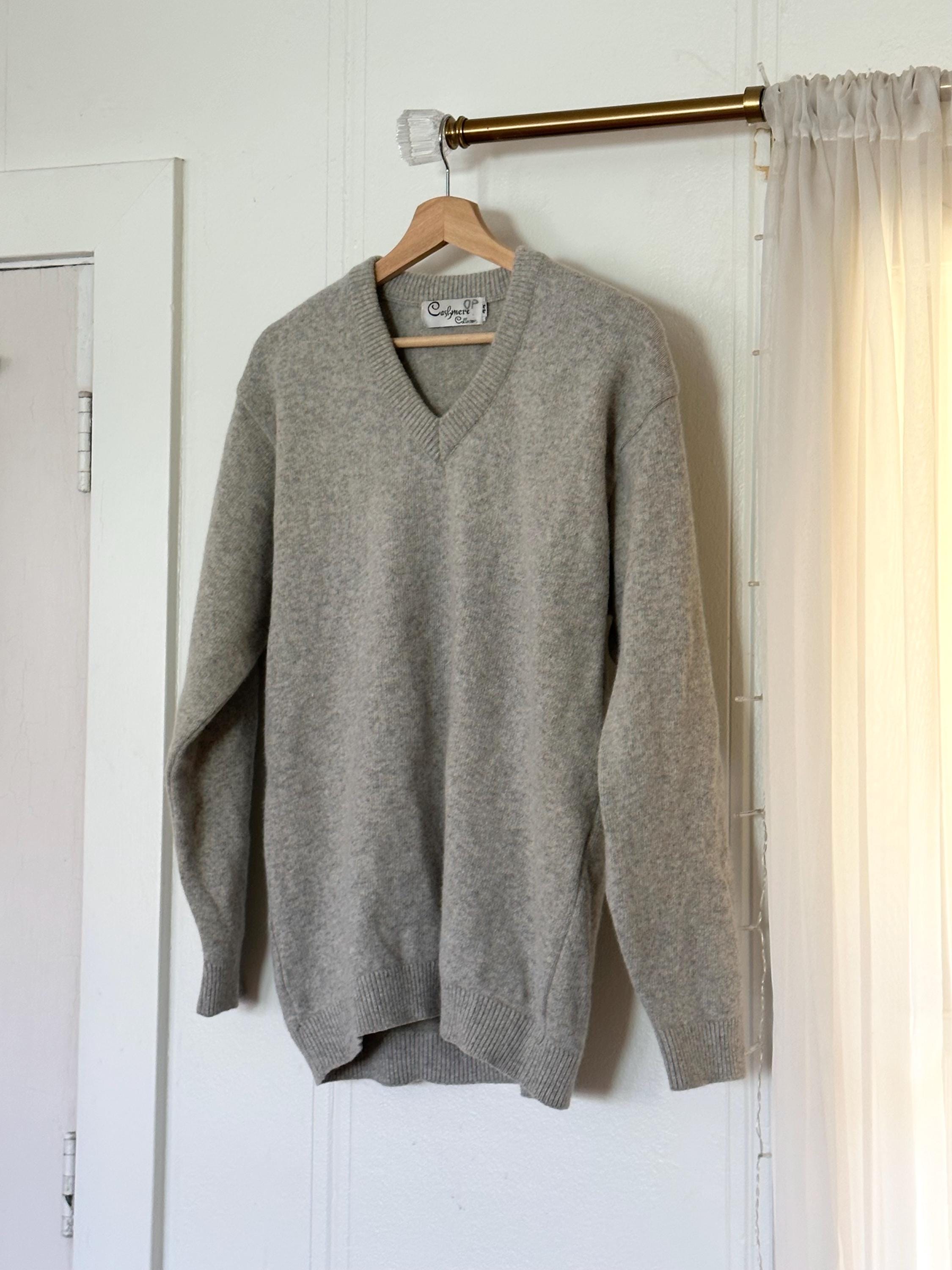 70er Jahre Kaschmir Pullover • groß•