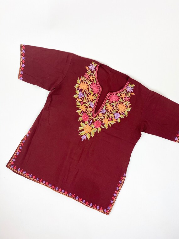 70s embroidered tunic •small• - image 8