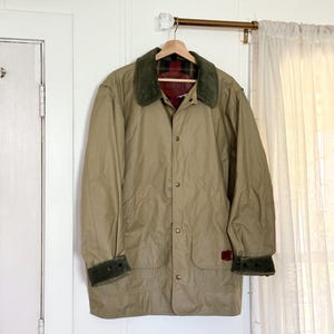 90s waxed field jacket woolrich• l/xl• made in usa•