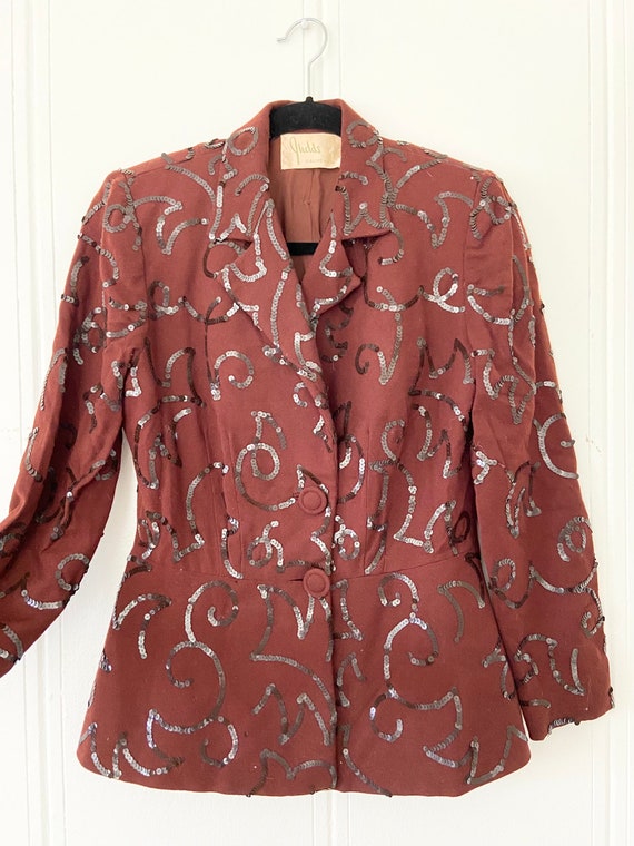 40s wool sequin blazer • small• judd’s california - image 5