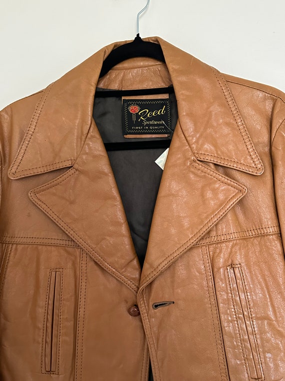 70s reed leather jacket •medium• - image 4