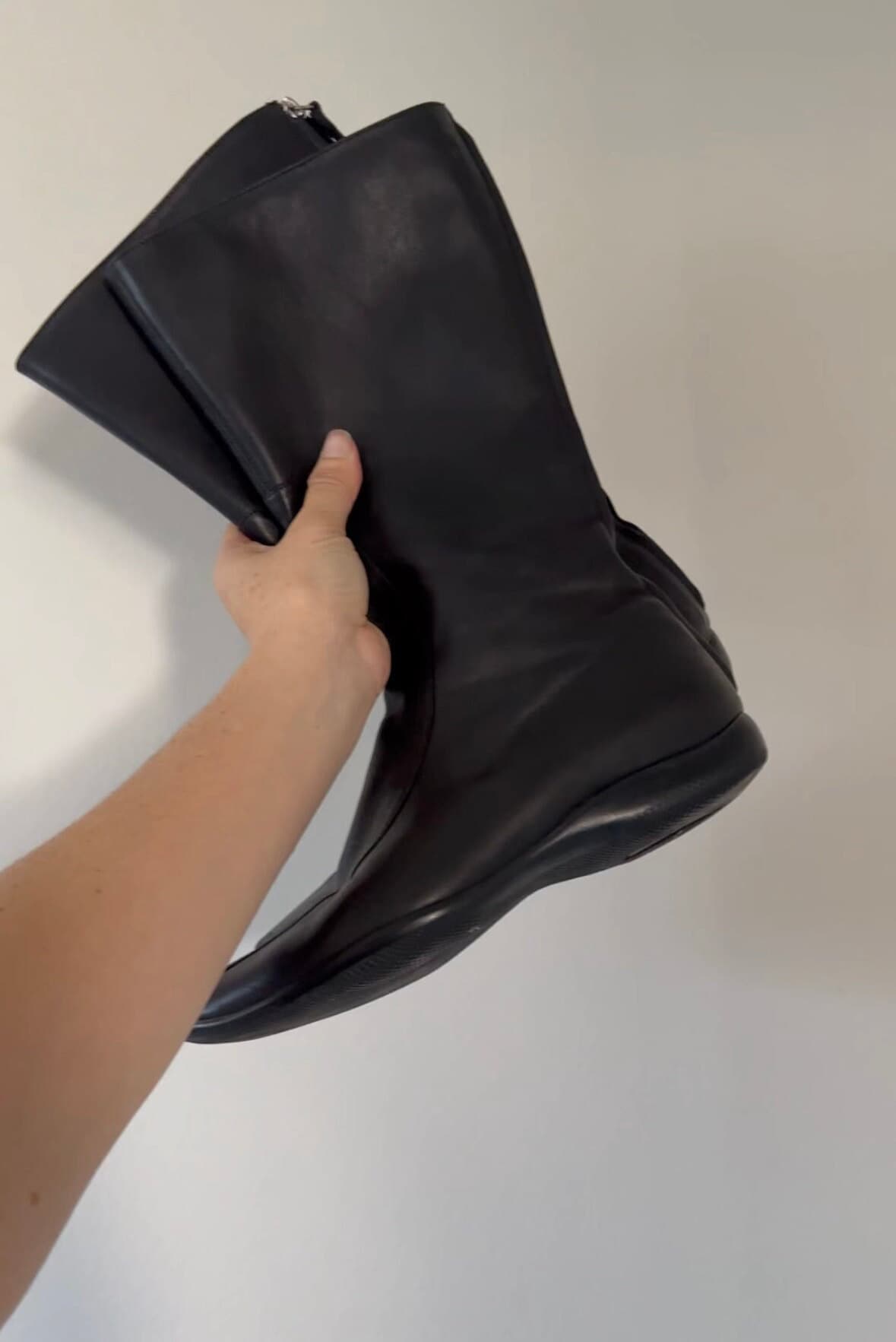 Prada leather and neoprene cheap booties