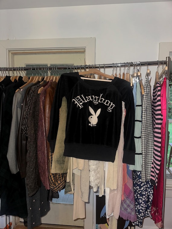 1980s Playboy Velour Sweater •sm•