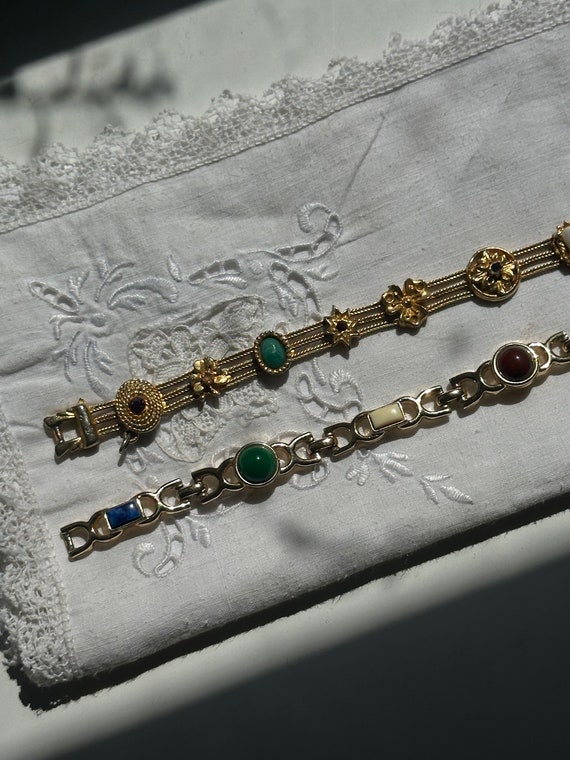 80s egyptian/ victorian revival bracelets