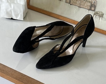 1990年代 カレッサ スエード ノットヒール • サイズ9 •