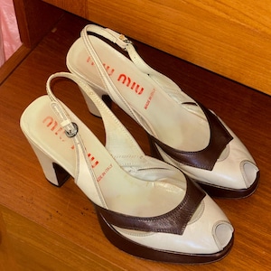 レディース 90-00's miu miu archive ミュール パンプス heel