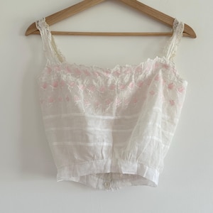 edwardian floral corset cover •xxs•