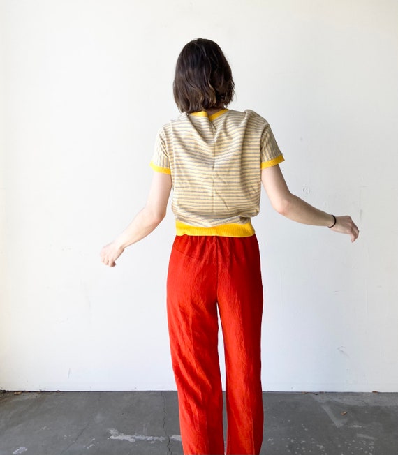 90s high waisted orange lounge pant •27• - image 1