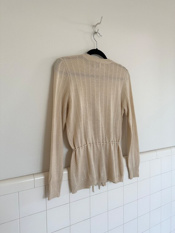 70s button down knit blouse •medium • - image 3