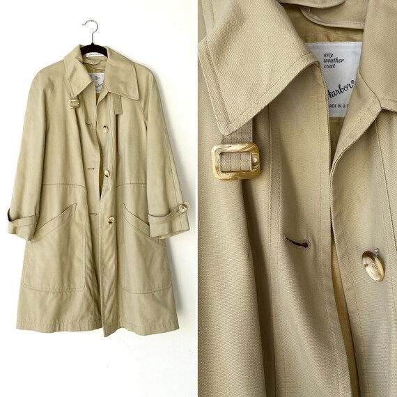 70s misty harbor trench coat •small•