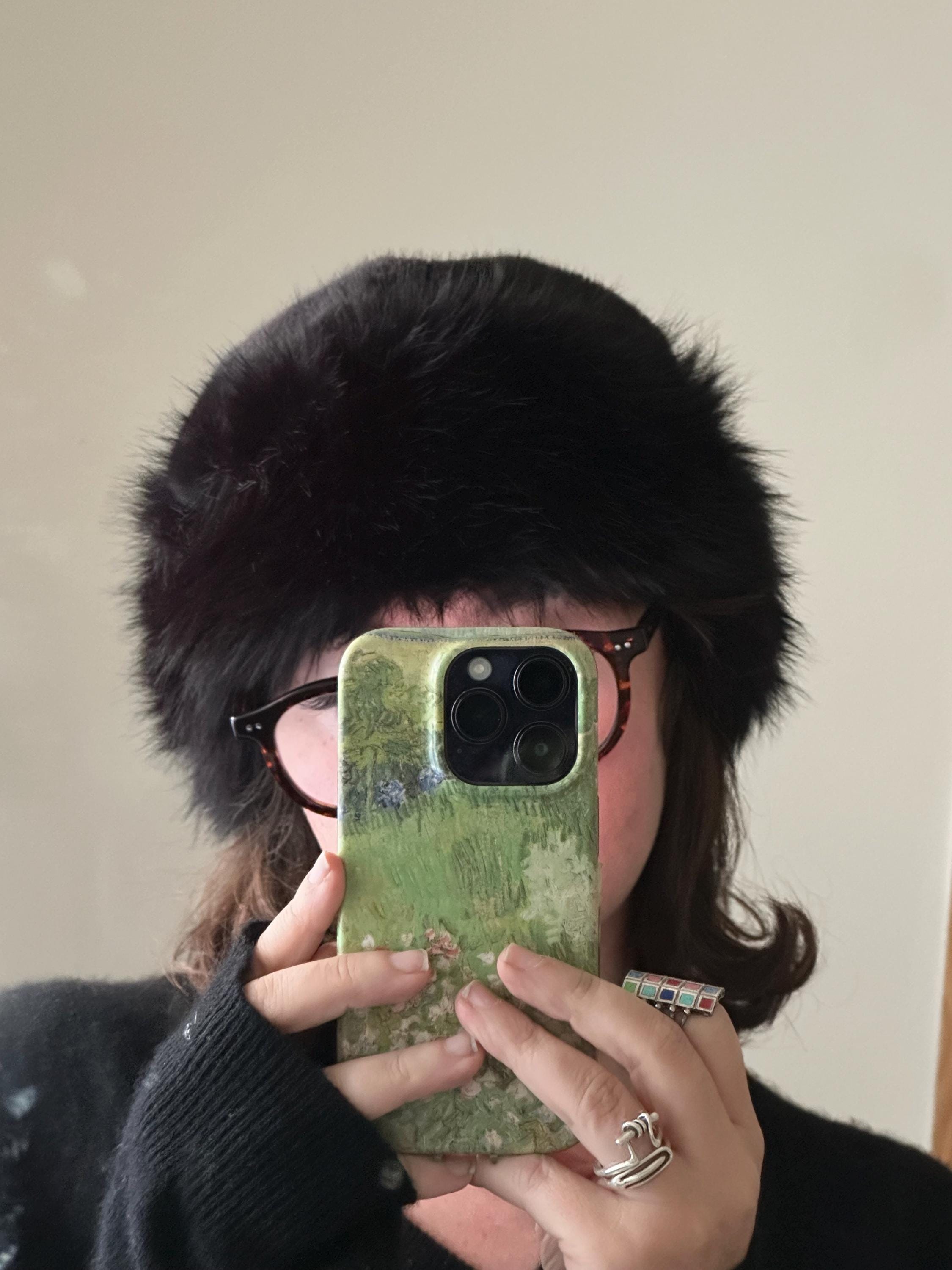 Sex fur cap black archive y2k oops Fur Y2k Hat - Etsy
