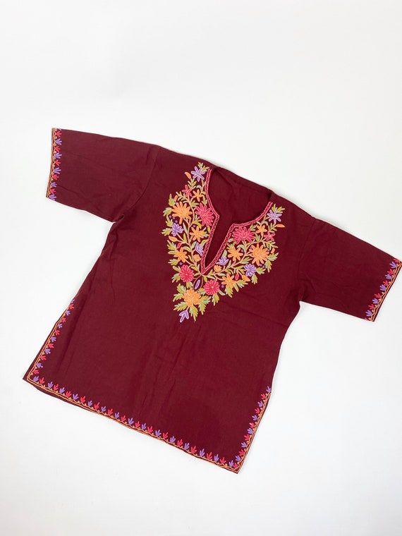 70s embroidered tunic •small• - image 7