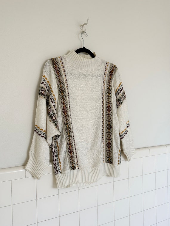 70s grandpa printed sweater • medium• - image 7