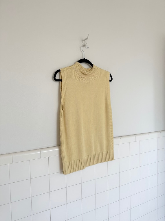 90s knit mock neck tank •medium•