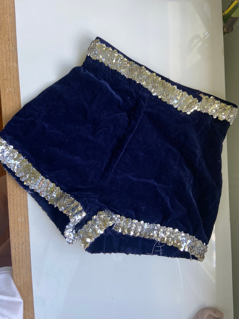 40s circus trapeze velvet and sequin shorts xs image 6