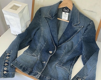 Y2k Dolce & Gabbana Denim Blazer • small•