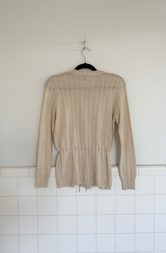 70s button down knit blouse •medium • - image 2