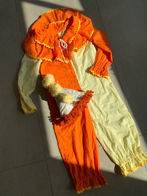 60s clown costume • hat included•xs