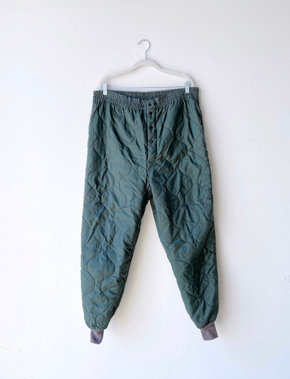 Quilted military liner pants ~ size large (34 wais