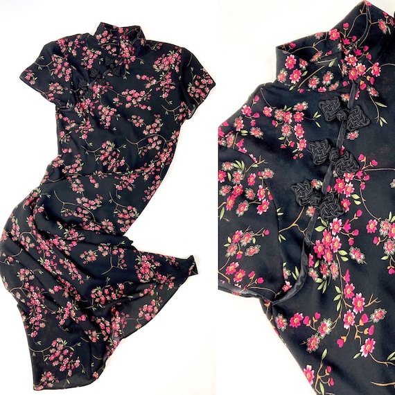 90s Qipao / Cheongsam Dress• 6/8• Ronni Nicole•
