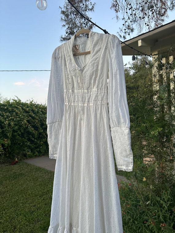 70s gunne sax eyelet prairie dress •small•