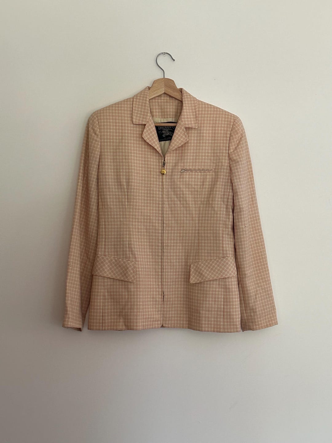90s Burberrys Check Jacket • Wool• Sm• - Etsy