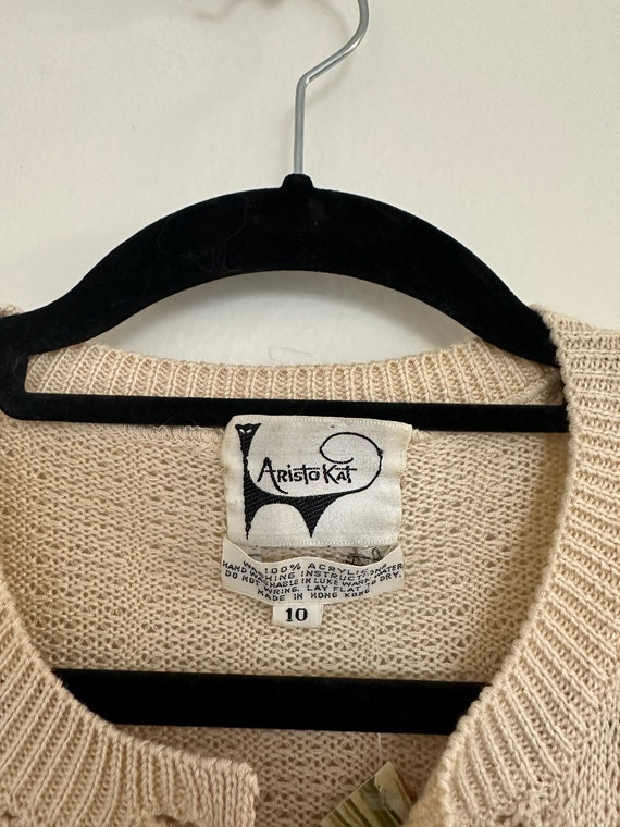 70s button down knit blouse •medium • - image 6