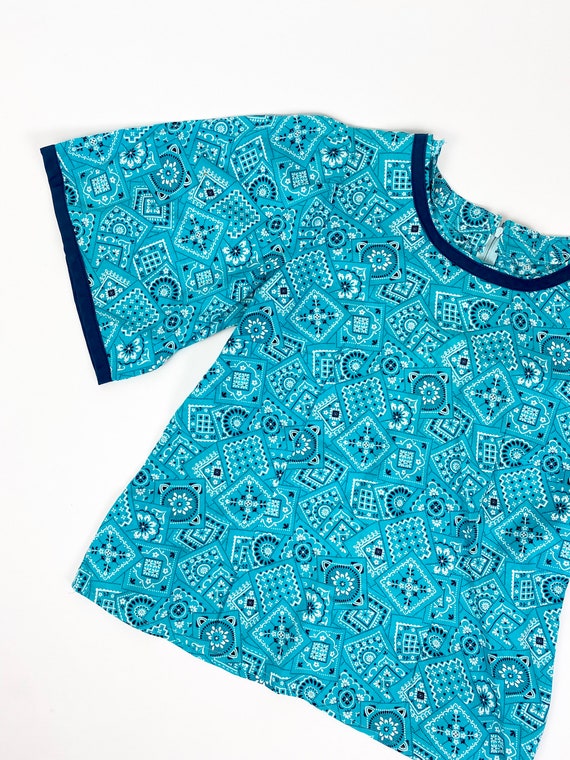 70s paisley bell sleeve top•m/l• - image 2