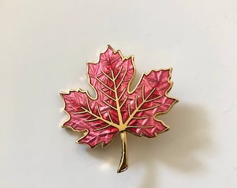 80s Autumn Leaf Brooch