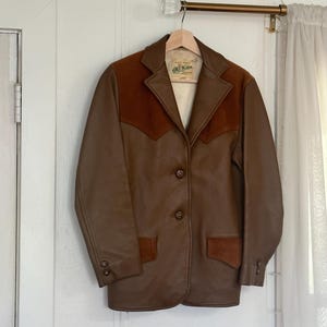 ブラウン 38 スエード メンズ フリンジ ジャケット つまめ ウエスタン 本革