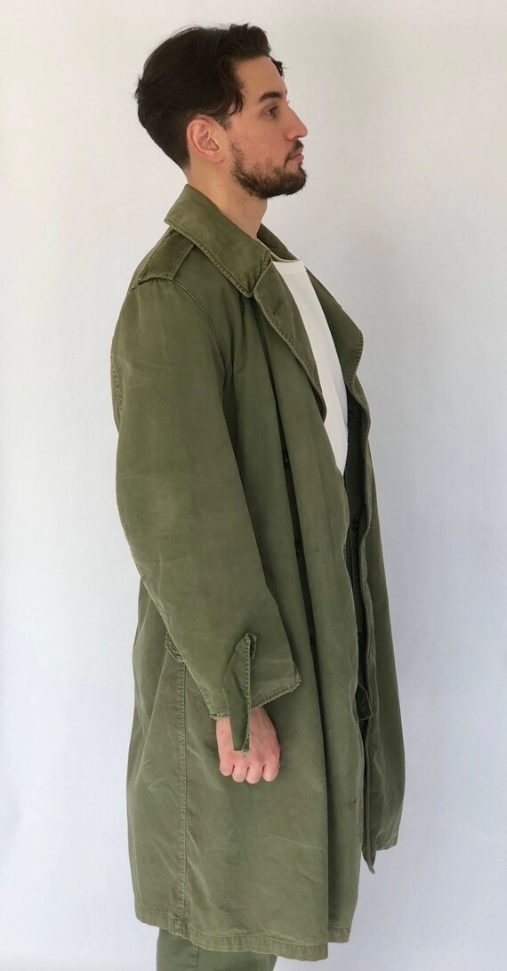 50s Military Trenchcoat ~ Wool Vest Insert~ Small - image 3