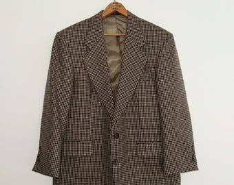 1980s Oscar De La Renta Hiundstooth Blazer