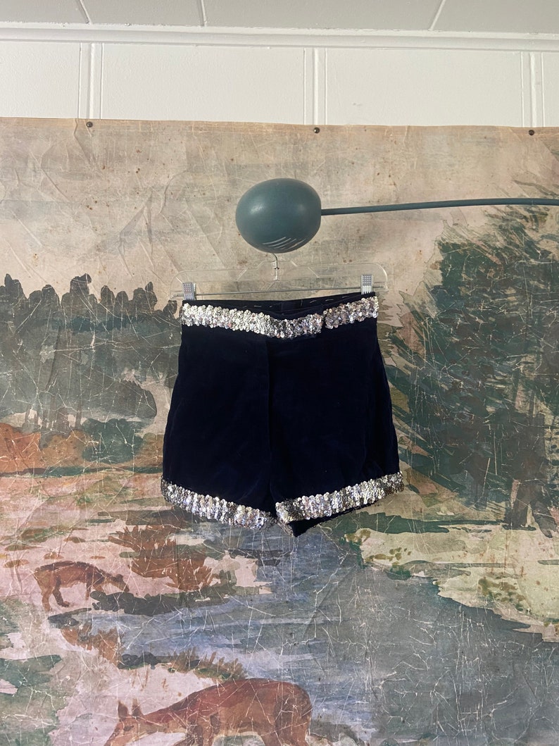 40s circus trapeze velvet and sequin shorts xs image 5