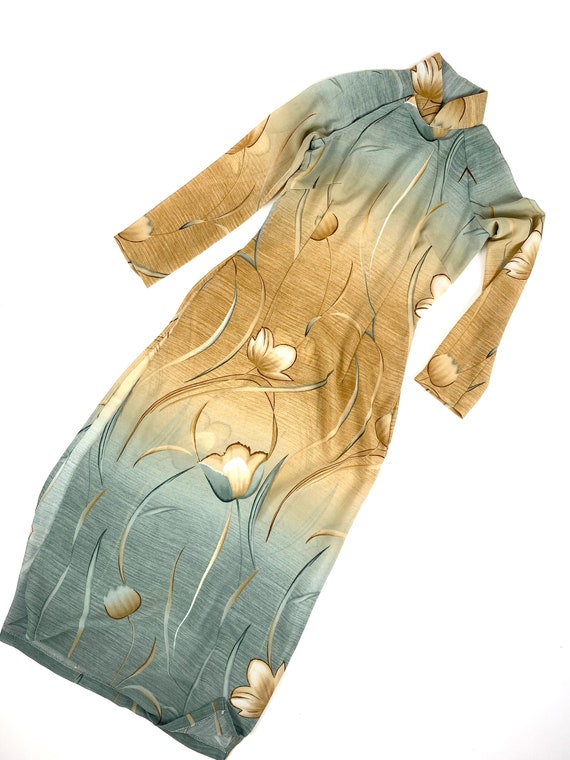 70s Qipao / Cheongsam Dress•small•