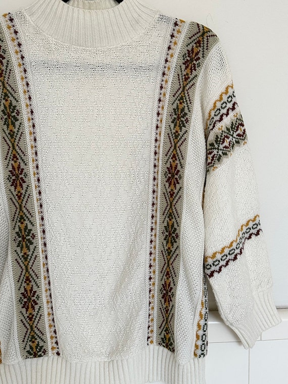 70s grandpa printed sweater • medium• - image 8