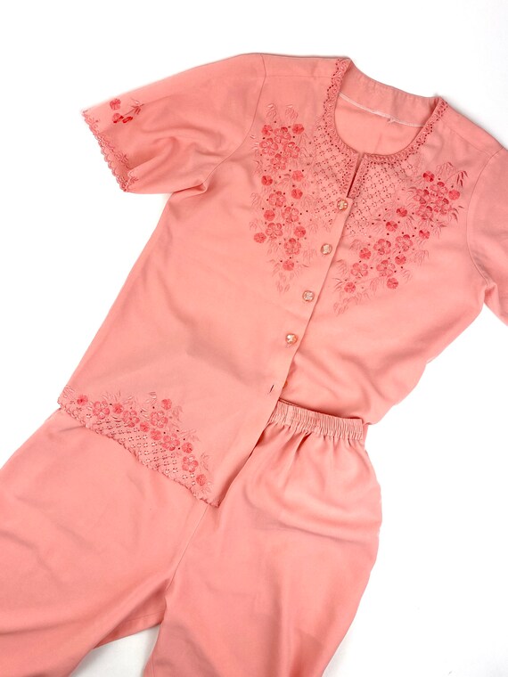 80s Lounge Pant Suit• medium• silk