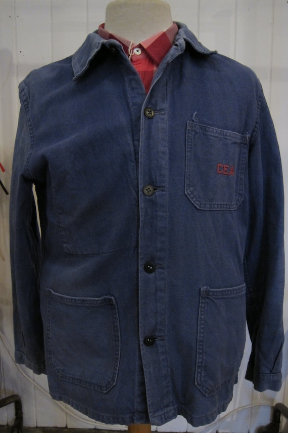 french 70s workwear indigo jacket CEA