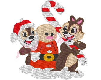 Machine Embroidery Design christmas squirrel - Instant Digital Download