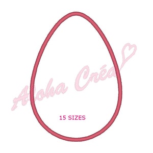 Machine Embroidery Designs egg applique (15 sizes) - Instant Digital Download