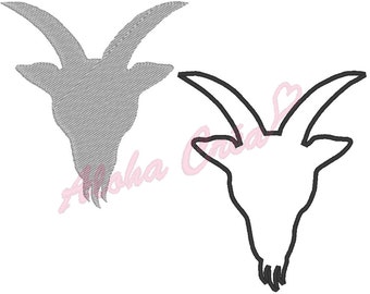 Machine Embroidery Design astrological sign zodiac symbol capricorn shadow + applique (many sizes) - Instant Digital Download